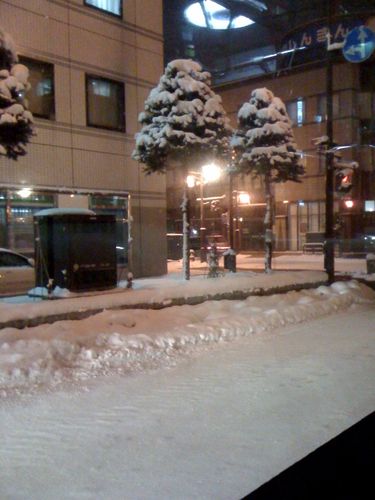 街の中も雪化粧